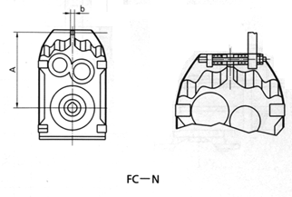 FC系列平行軸斜齒輪減速器外形尺寸